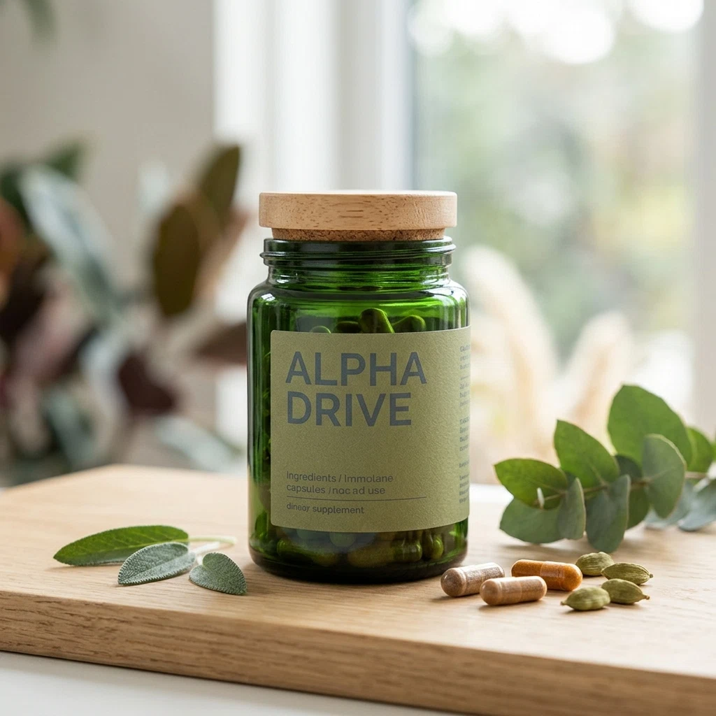Alpha Drive kosttillskott burk - 60 kapslar
